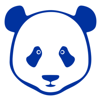 Simple Panda Face Decal (Blue)